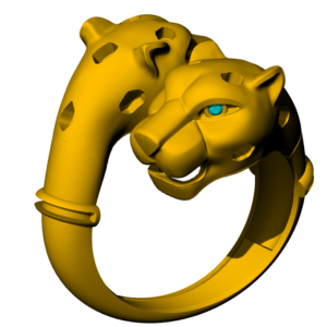 2Angle Lion Ring